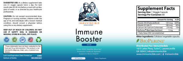 Immune Booster Label