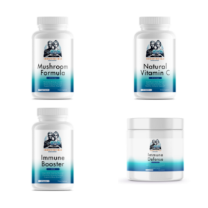 Immuvincible Bundle 1, 1 x Immune Defense, 1 x Immune Booster, 1 x Natural Vitamin C, 1 x Mushroom Formula